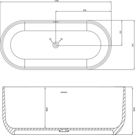 Vasca Da Bagno Free Standing Martha Artificial Stone Bianco Opaco Matt Fai da te/Attrezzature per cucine e bagni/Attrezzature per bagni/Vasche da bagno/Vasca da bagno giapponese Ogomondo - Martina Franca, Commerciovirtuoso.it