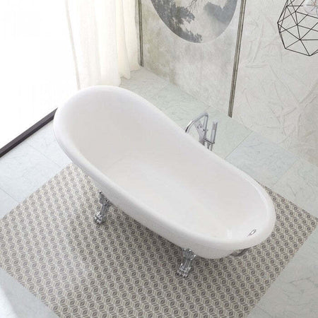 Vasca-da-Bagno-Stile-Retrò-in-mineralmarmo-bianco-con-piedini-Regina