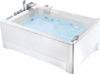 Vasca Idromassaggio Bianca E Acciaio 180x120cm Getto a Cascata Controllo Touch Poggiatesta Ergonomico E Funzione Cromoterapia Casa e cucina/Bagno/Attrezzature per bagni/Vasche da bagno/Vasche da bagno idromassaggio Shopbagno.it - Roma, Commerciovirtuoso.it