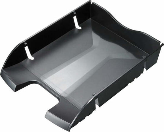 Vaschetta portacorrispondenza - plastica riciclata - 35 5x27 5x6 6 cm - nero - Helit [multipack] 6 pezzi Cancelleria e prodotti per ufficio/Archivio ufficio e accessori per scrivania/Archivio ufficio/Cartelle/Portariviste Eurocartuccia - Pavullo, Commerciovirtuoso.it