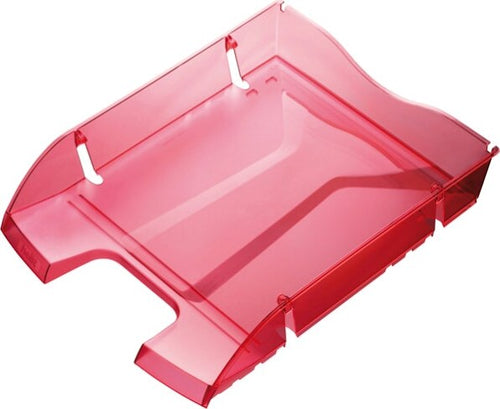 Vaschetta portacorrispondenza - plastica riciclata - 35 5x27 5x6 6 cm - rosso trasparente - Helit Cancelleria e prodotti per ufficio/Archivio ufficio e accessori per scrivania/Archivio ufficio/Cartelle/Portariviste Eurocartuccia - Pavullo, Commerciovirtuoso.it