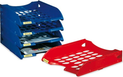 Vaschetta portacorrispondenza forata E040 - 26x34 5x6 5 cm - blu navy - Fellowes Cancelleria e prodotti per ufficio/Archivio ufficio e accessori per scrivania/Archivio ufficio/Cartelle/Portariviste Eurocartuccia - Pavullo, Commerciovirtuoso.it