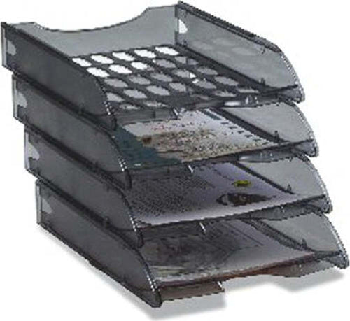 Vaschetta portacorrispondenza forata E040 - 26x34 5x6 5 cm - fumE' trasparente - Fellowes Cancelleria e prodotti per ufficio/Archivio ufficio e accessori per scrivania/Archivio ufficio/Cartelle/Portariviste Eurocartuccia - Pavullo, Commerciovirtuoso.it