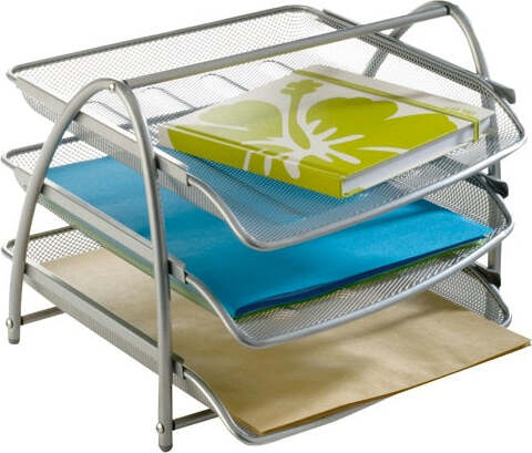 Vaschetta portacorrispondenza Mesh - 3 ripiani - rete metallica - 34x29x24 5 cm - argento - Alba Cancelleria e prodotti per ufficio/Archivio ufficio e accessori per scrivania/Archivio ufficio/Cartelle/Portariviste Eurocartuccia - Pavullo, Commerciovirtuoso.it