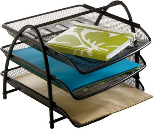 Vaschetta portacorrispondenza Mesh - 3 ripiani - rete metallica - 34x29x24 5 cm - nero - Alba Cancelleria e prodotti per ufficio/Archivio ufficio e accessori per scrivania/Archivio ufficio/Cartelle/Portariviste Eurocartuccia - Pavullo, Commerciovirtuoso.it