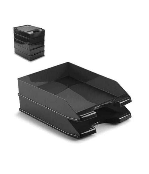 Vaschetta Portadocumenti Per Ufficio Colore Nero Ripiano Organizer Ufficio