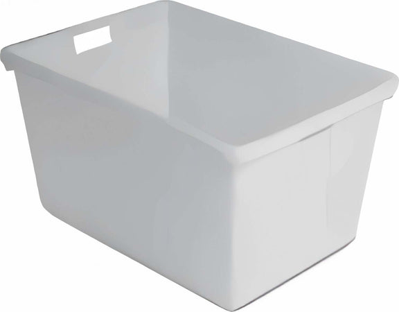 Vaschetta rettangolare in plastica con maniglie bianca per bucato e casalinghi Giardino e giardinaggio/Giardinaggio/Carrelli contenitori e vagoni/Sacchi per i rifiuti La Zappa - Altamura, Commerciovirtuoso.it