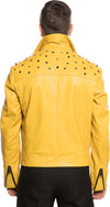 Vasco---Chiodo-Uomo-Giallo-Borchiato-in-vera-Pelle