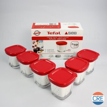 Vasetti-Rossi-x-6---Yogurtiera-Multi-Delices