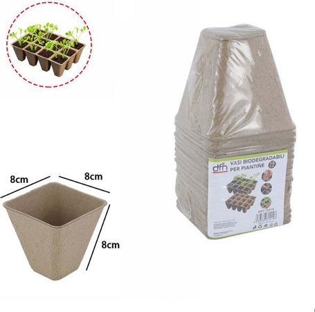 Vasi Vasetti Biodegradabili Per Piantine Piante Fiori Semenzaio 18pz 18x8x8 Cm Giardino e giardinaggio/Attrezzi da giardino e attrezzature per l'irrigazione/Vasi e accessori per piante/Vasi tradizionali Trade Shop italia - Napoli, Commerciovirtuoso.it