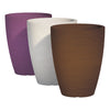 Vaso Cromia Adone rotondo decorazione in resina Made in Italy da h 38 cm