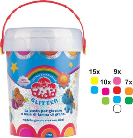 Vaso 100 salsicciotti - glitter - 50gr - DiDO' Giochi e giocattoli/Attività creative/Argilla e pasta modellabile Eurocartuccia - Pavullo, Commerciovirtuoso.it