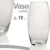 Vaso 19x8cm In Vetro Trasparente Elegante Per Fiori Piante Decorazione Arredo Vasi Fiori Trade Shop italia - Napoli, Commerciovirtuoso.it