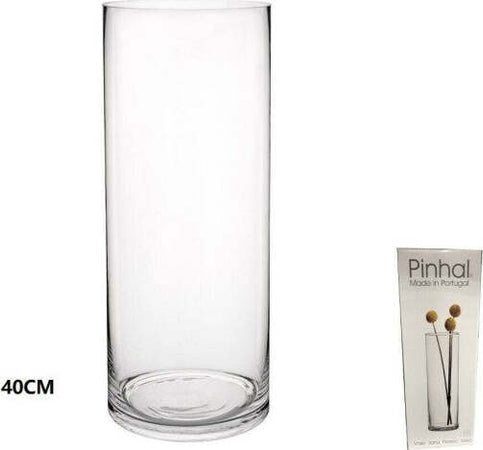 Vaso-40cm-Clilindrico-In-Vetro-Trasparente-Elegante-Per-Fiori-Piante