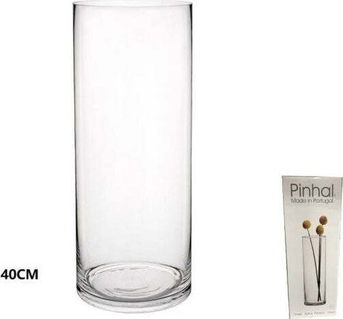 Vaso-40cm-Clilindrico-In-Vetro-Trasparente-Elegante-Per-Fiori-Piante