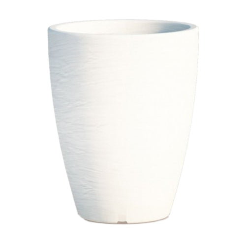 Vaso Cromia Adone rotondo decorazione in resina Made in Italy da h 38 cm