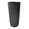 Vaso alto e tondo Dafne in plastica da esterno per piante e fiori