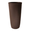 Vaso alto e tondo Dafne in plastica da esterno per piante e fiori