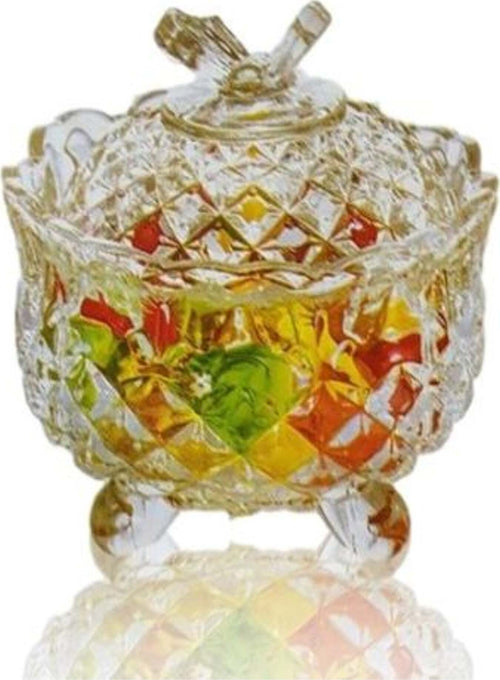 VASO CONTENITORE PORTA CARAMELLI DOLCI CONFETTI ZUCCHERIERA VETRO CHERRY Casa e cucina/Stoviglie/Piatti ciotole e vassoi/Lattiere e zuccheriere/Zuccheriere Trade Shop italia - Napoli, Commerciovirtuoso.it