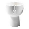 Statua decorativa testa porta vaso da interno ed esterno in ceramica h 19 cm