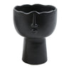 Statua decorativa testa porta vaso da interno ed esterno in ceramica h 19 cm