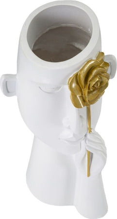 Vaso Face C/Fiore Cm 14X13X27 Casa e cucina/Decorazioni per interni/Vasi Led Mall Home - Napoli, Commerciovirtuoso.it