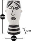 Vaso Face Cm 13,2X11,8X26,3 Casa e cucina/Decorazioni per interni/Vasi Led Mall Home - Napoli, Commerciovirtuoso.it