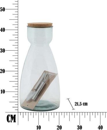 Vaso Garden Vetro Riciclato Cm  21,5X43,5 (Made In Spain) Casa e cucina/Decorazioni per interni/Vasi Led Mall Home - Napoli, Commerciovirtuoso.it