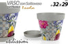 Vaso-Giardino-Con-Sottovaso-In-Plastica-Decoro-Isola-32x29cm-Piante-Fiori-845383