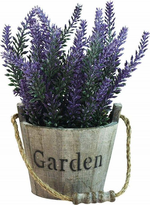 Vaso Legno Scritta Garden Fiori Lavanda Artificiali Piantina Decorazione Casa Appendere Cornici e Portafoto Trade Shop italia - Napoli, Commerciovirtuoso.it