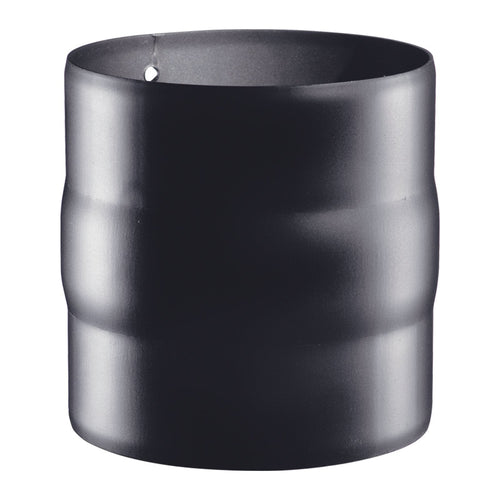 Manicotto di giunzione per canna fumaria stufa a Legna in acciaio nero da 1,2 mm
