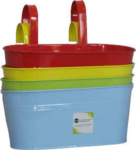 VASO OVALE DA BALCONE IN METALLO COLORATO ACTER COLORI ASSORTITI Giardino e giardinaggio/Attrezzi da giardino e attrezzature per l'irrigazione/Vasi e accessori per piante/Balconiere Scontolo.net - Potenza, Commerciovirtuoso.it