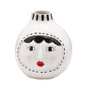 Vaso Faccia decorativa porta fiori diffusore essenze in ceramica volto donna h 16 cm