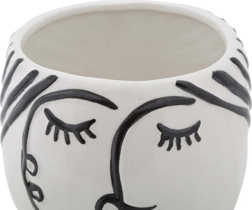 Vaso Pot Face Cm 14X18,2 Casa e cucina/Decorazioni per interni/Vasi Led Mall Home - Napoli, Commerciovirtuoso.it