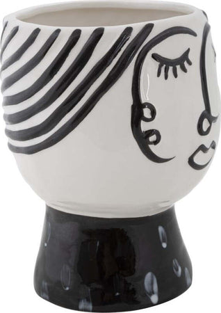 Vaso Pot Face Cm 14X18,2 Casa e cucina/Decorazioni per interni/Vasi Led Mall Home - Napoli, Commerciovirtuoso.it