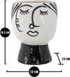 Vaso Pot Face Cm 14X18,2 Casa e cucina/Decorazioni per interni/Vasi Led Mall Home - Napoli, Commerciovirtuoso.it