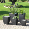 Vaso Quadrato Veneto Essential in plastica per fiori e piante da esterno e giardino.