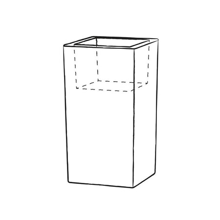 Vaso di design "Cubo Schio Alto" Essential da giardino e balcone per fiori e piante