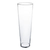 Vaso a cono in vetro trasparente per piante e fiori da interno h 70 cm