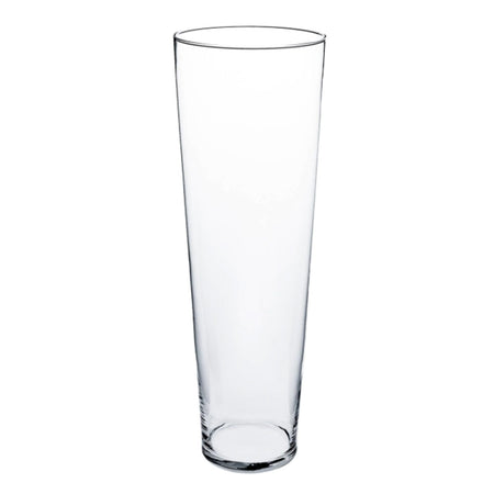 Vaso a cono in vetro trasparente per piante e fiori da interno h 70 cm