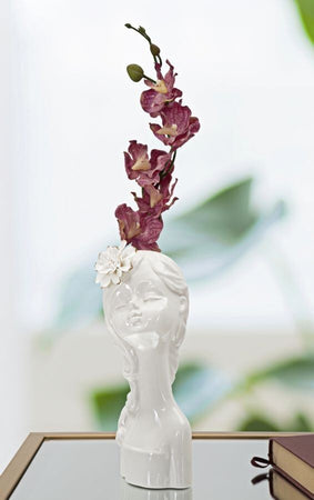 Vaso Young Lady Cm 10,5X10X24,7 Casa e cucina/Decorazioni per interni/Vasi Led Mall Home - Napoli, Commerciovirtuoso.it