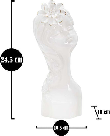 Vaso Young Lady Cm 10,5X10X24,7 Casa e cucina/Decorazioni per interni/Vasi Led Mall Home - Napoli, Commerciovirtuoso.it