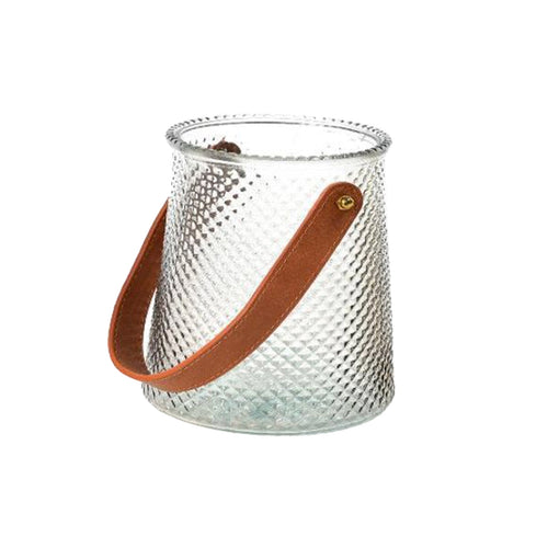 Vaso in vetro colorato appendibile per decorazioni ambienti