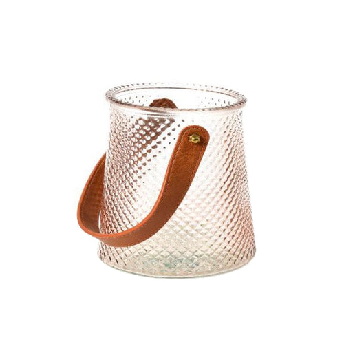 Vaso in vetro colorato appendibile per decorazioni ambienti
