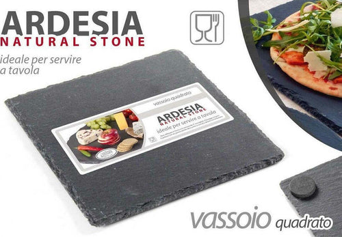 Vassoio Ardesia Natural Stone Piatto Quadrato 20x20cm Portata Tavola 752247 Casa e cucina/Stoviglie/Piatti ciotole e vassoi/Piatti per servire/Vassoi/Vassoi da portata Trade Shop italia - Napoli, Commerciovirtuoso.it