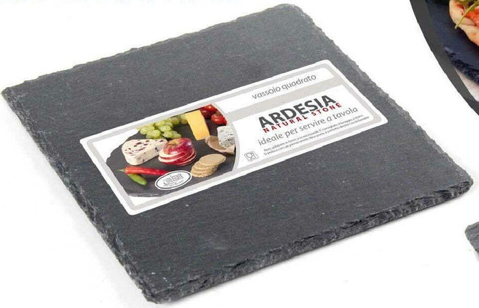 Vassoio Ardesia Natural Stone Piatto Quadrato 20x20cm Portata Tavola 752247 Casa e cucina/Stoviglie/Piatti ciotole e vassoi/Piatti per servire/Vassoi/Vassoi da portata Trade Shop italia - Napoli, Commerciovirtuoso.it