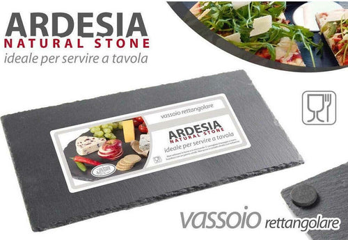 Vassoio Ardesia Natural Stone Piatto Rettangolare Portata Tavola 40x20 Cm 752216 Casa e cucina/Stoviglie/Piatti ciotole e vassoi/Piatti per servire/Vassoi/Vassoi da portata Trade Shop italia - Napoli, Commerciovirtuoso.it