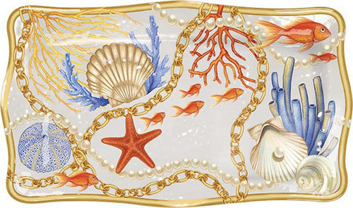 Vassoio Centrotavola Con Conchiglie Coralli Stile Marino Svuotatasche 36x23 Cm Casa e cucina/Stoviglie/Piatti ciotole e vassoi/Piatti per servire/Vassoi/Vassoi da portata Trade Shop italia - Napoli, Commerciovirtuoso.it