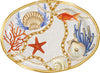 Vassoio Centrotavola Ovale Con Conchiglie E Coralli In Stile Marino 40x30 Cm Casa e cucina/Stoviglie/Piatti ciotole e vassoi/Piatti per servire/Vassoi/Piatti da portata Trade Shop italia - Napoli, Commerciovirtuoso.it