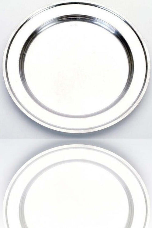 Vassoio Piatto Tondo In Acciaio Inox Portata Cucina Diametro 34cm Vassoi Trade Shop italia - Napoli, Commerciovirtuoso.it